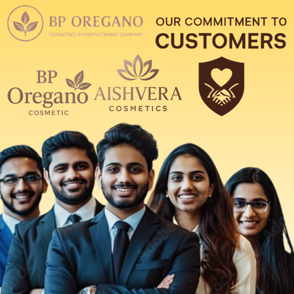 BP Oregano Cosmetics commitment to customers – ISO & GMP certified skincare and beauty product manufacturer"