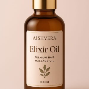 Aishvera Elixir Hair Massage Oil on scalp for deep nourishment"