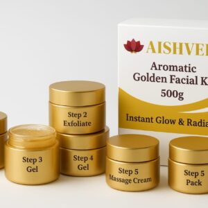 Aromatic Golden Facial Kit with 6 step skincare products for glowing and radiant skin