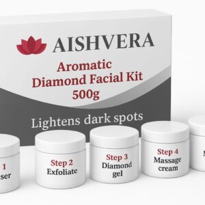 Aishvera Aromatic Diamond Facial Kit with 6 step skincare products for glowing radiant skin