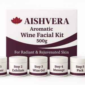 Aromatic Wine Facial Kit with 6 step skincare products for anti-aging and glowing skin